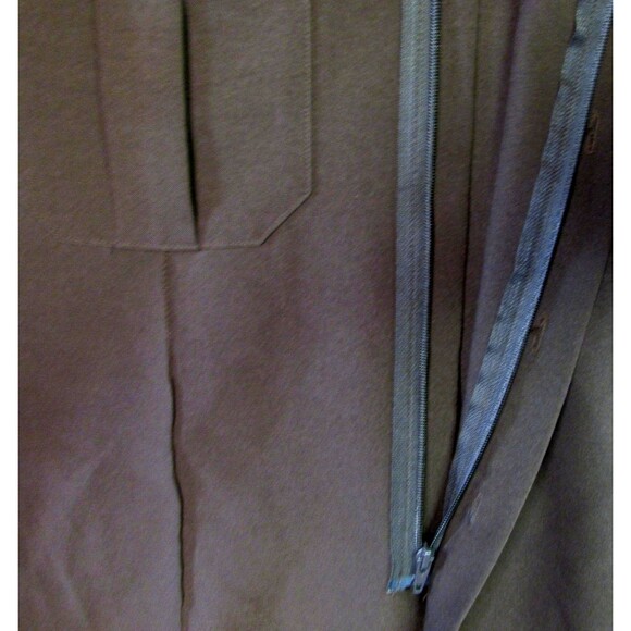 Elbeco TexTrop Shirt Mens 15.5 Brown Short Sleeve Police Uniform Zip Front - Picture 8 of 14